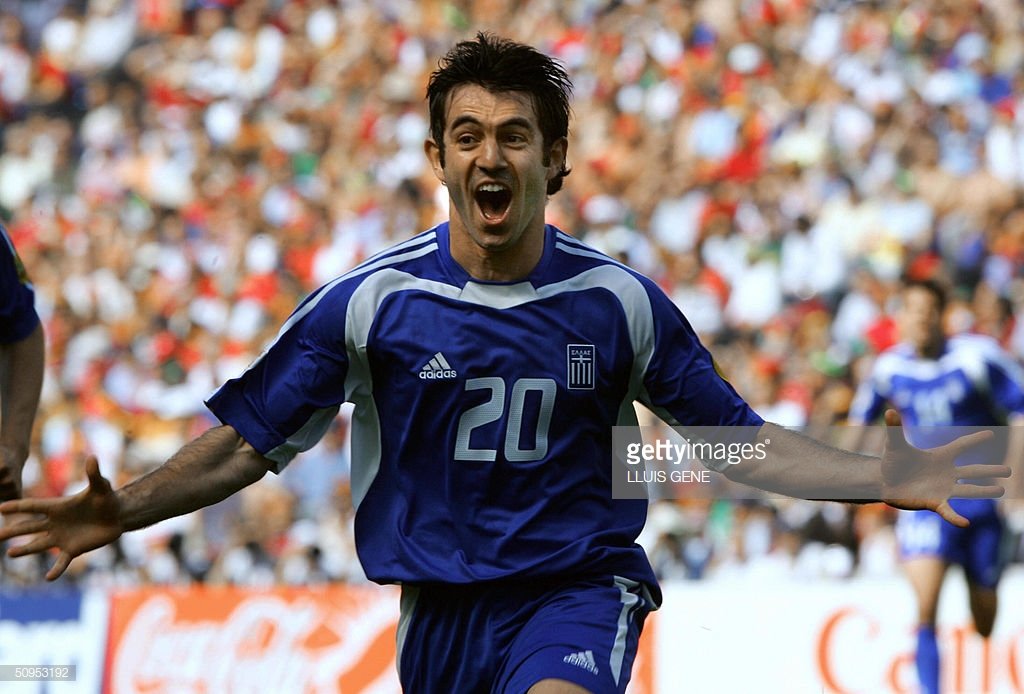 Greek legend Giorgios Karagounis netted his side’s first goal against Portugal in the opening match