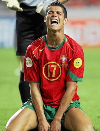 Ronaldo in tears following his side’s disappointing 04 loss
