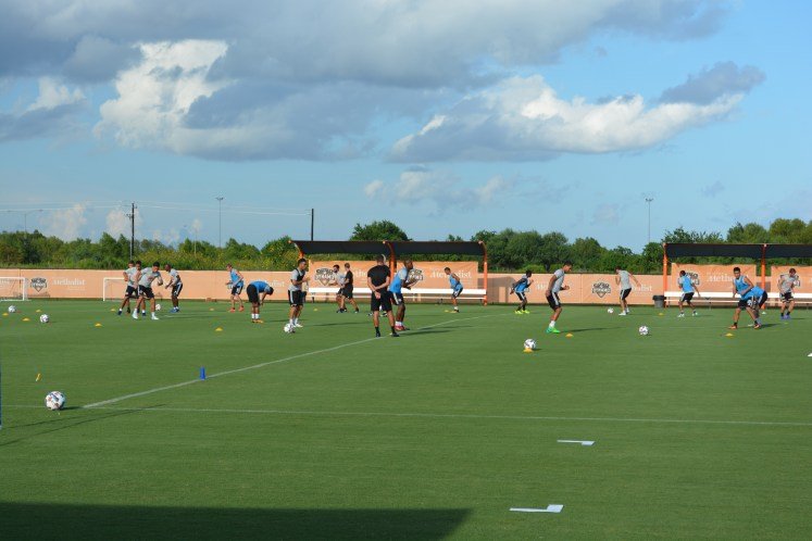 The Houston Dynamo in action